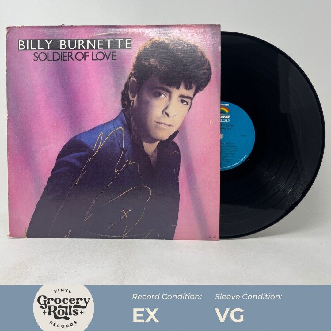 BILLY BURNETTE-SOLDIER OF LOVE-ROCK, ROCKABILLY-1986-MCA5768- LP EX/VG