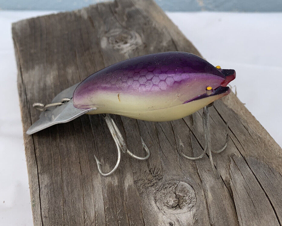 Older Fred Arbogast Mud-Bug Purple Fishing Lure for Sale 