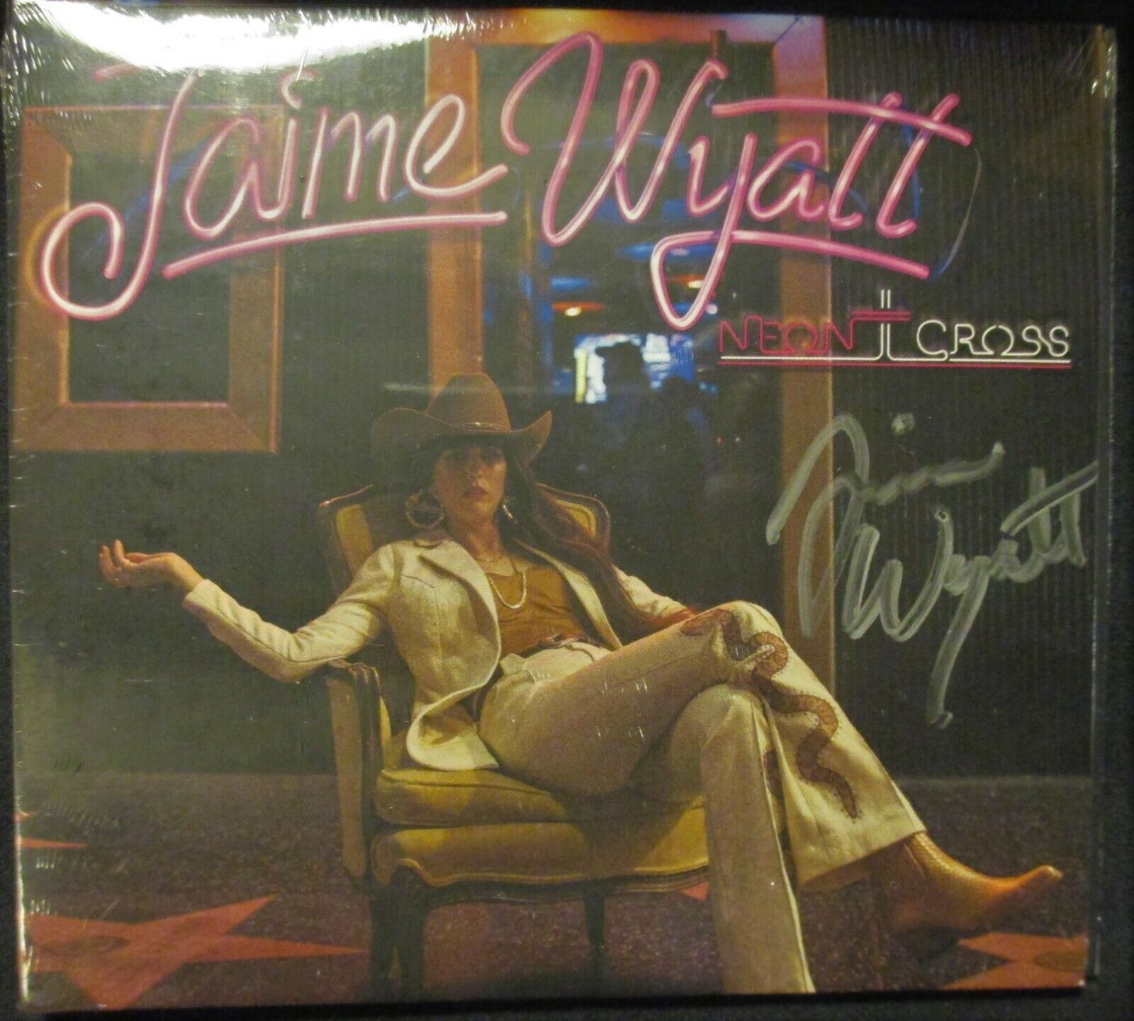 Signed JAIME WYATT ~ NEON CROSS SIGNED CD ~ Silver Autograph - Sealed