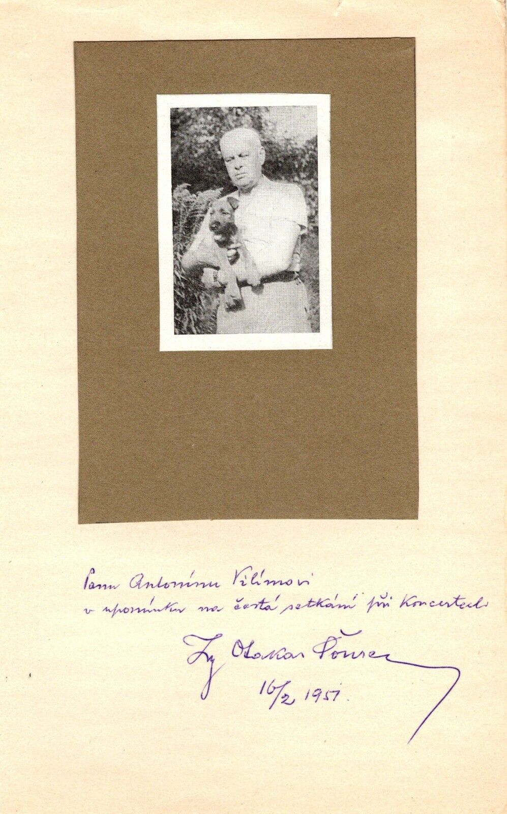 OTAKAR SOUREK Important Dvorak biographer, choir director and pianist, 1951