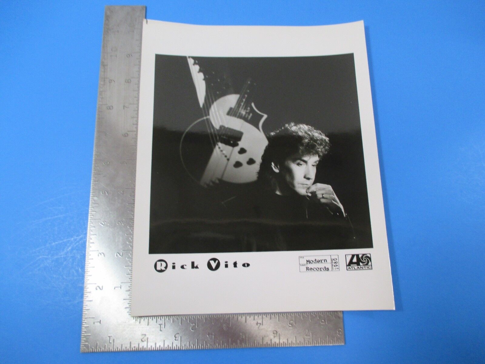 Original B&W Glossy Promo Photograph Rick Vito Atlantic Records 1992 M5507