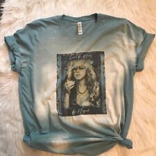 New Light Blue Bleached Stevie Nicks T-Shirt Concert Tee Fleetwood Mac picture