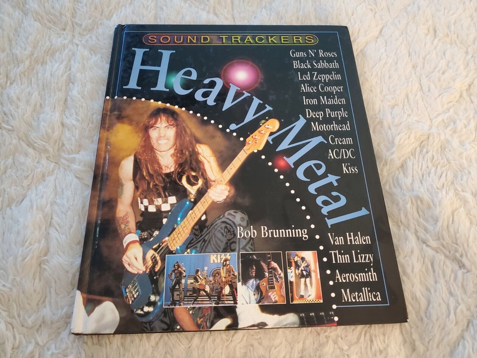 HEAVY METAL Hardcover Book 1998 BON BRUNNING Sound Trackers AC/DC Iron Maiden 
