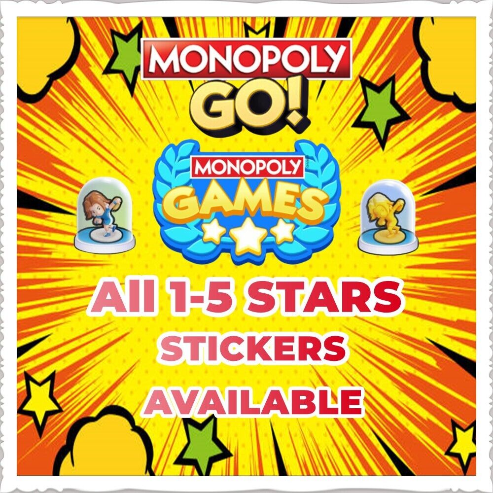 New Games Album⭐ Monopoly Go 1-5 Stars Stickers Cards Fast Delivery💫 Cheaper