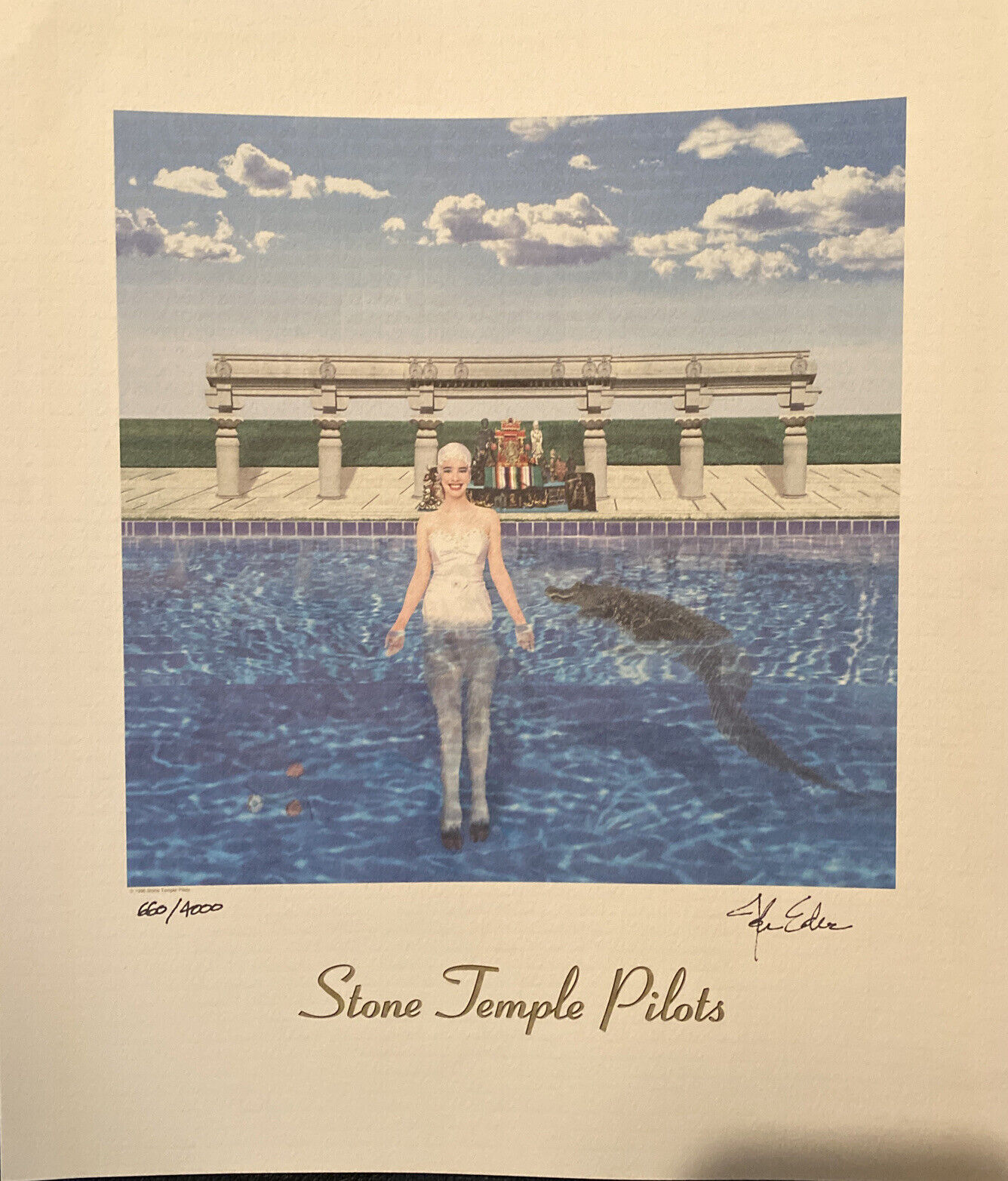 Stone Temple Pilots Tiny Music Lithograph *Rare* (Signed By Artist John Eder)