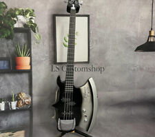 Gene Simmons Signature Axe Bass Electric Bass Guitar 4 String Silver Burst picture