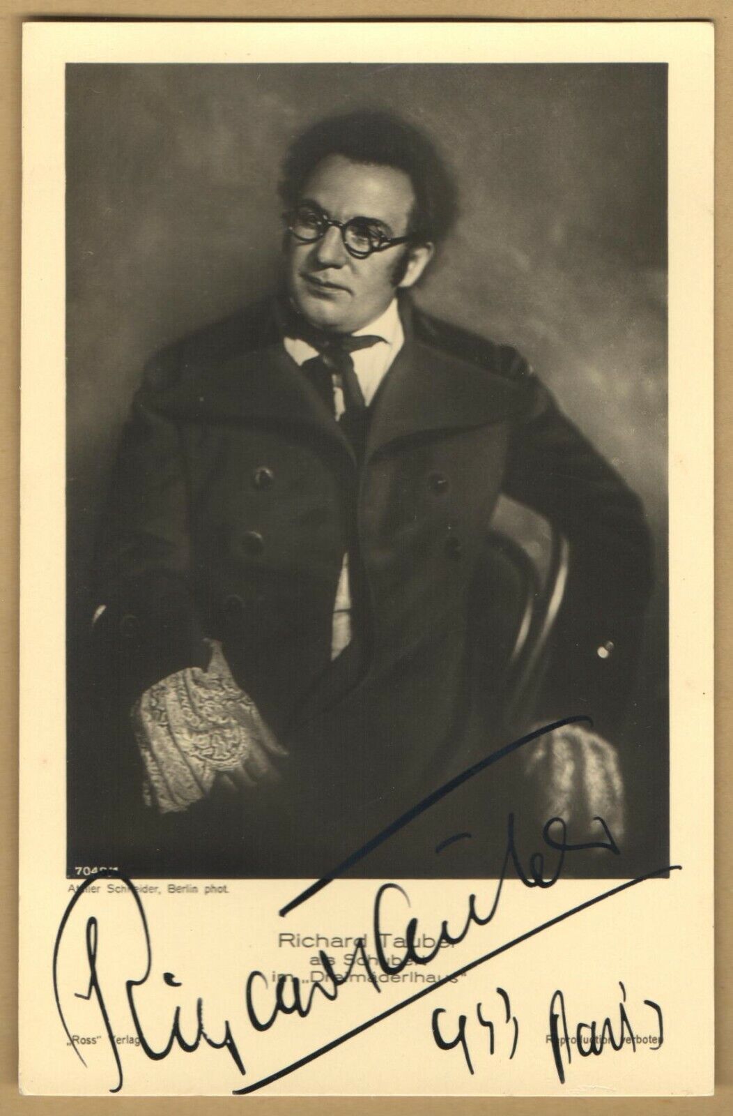 Richard Tauber (1891-1948) - Austrian tenor - Rare signed photo - 1933 - COA