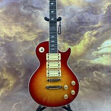 ACE Frehley electric guitar Flame maple top white binding mahogany body  H picture