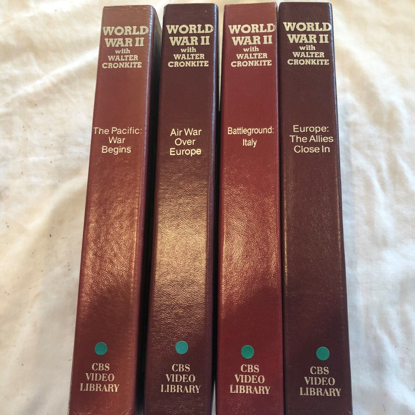 World War II with Walter Cronkite. CBS Video Library. LOT OF 4 VHS tapes. 