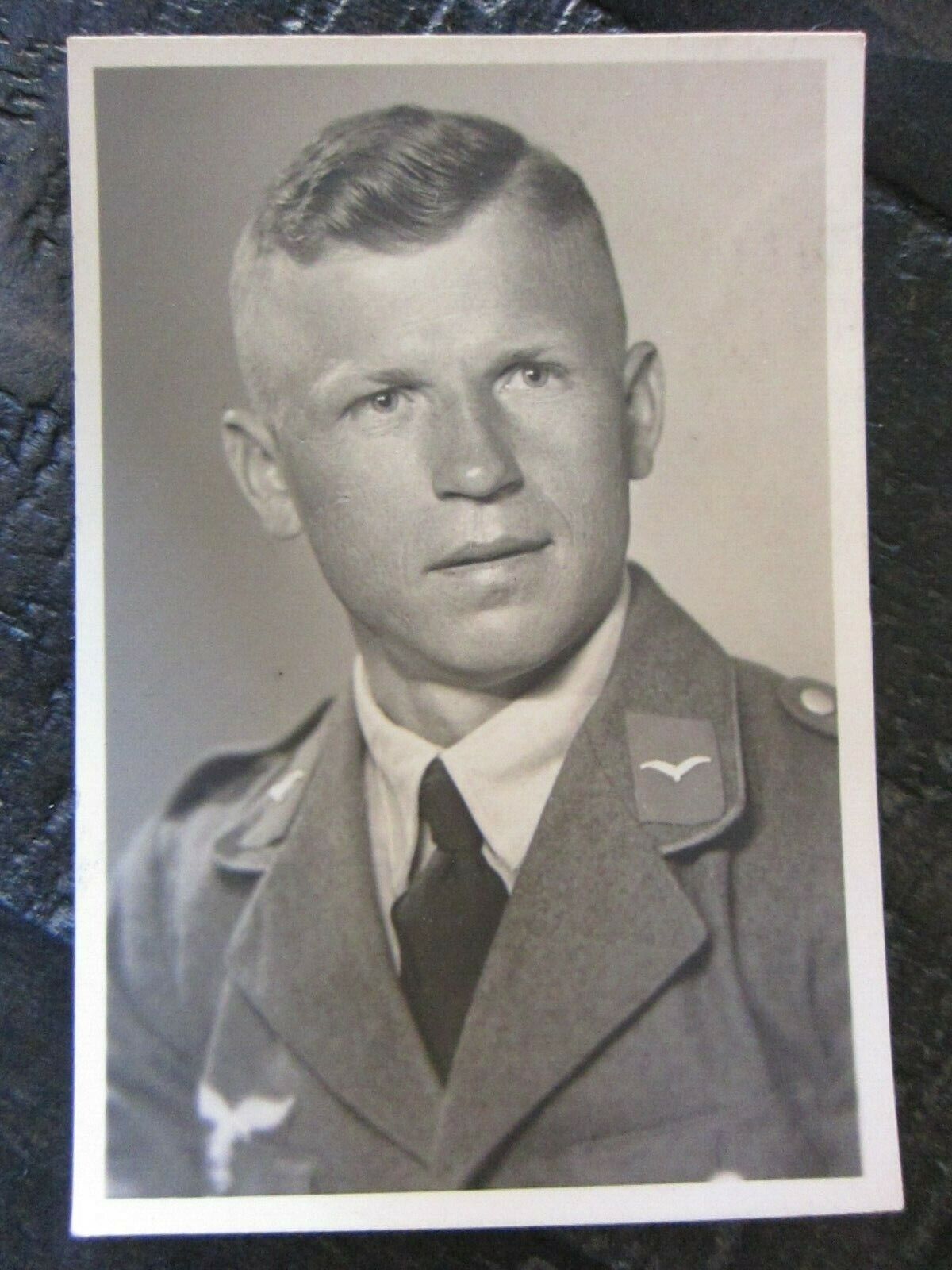 Original WWII German Luftwaffe Soldier Studio Portrait Photo Guben 1940