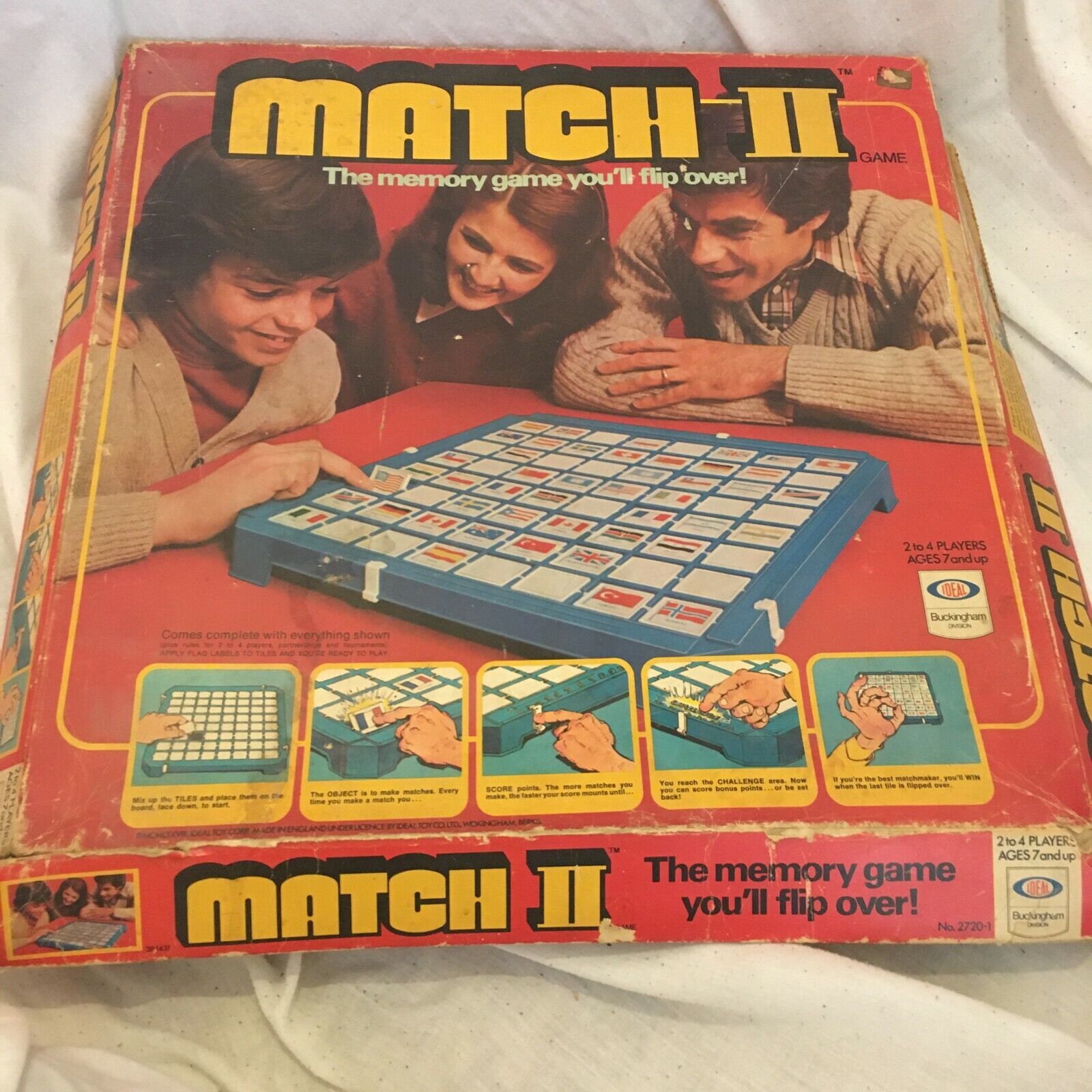 Match II 2 Board Game 1978 Original Replacement Tiles Flags