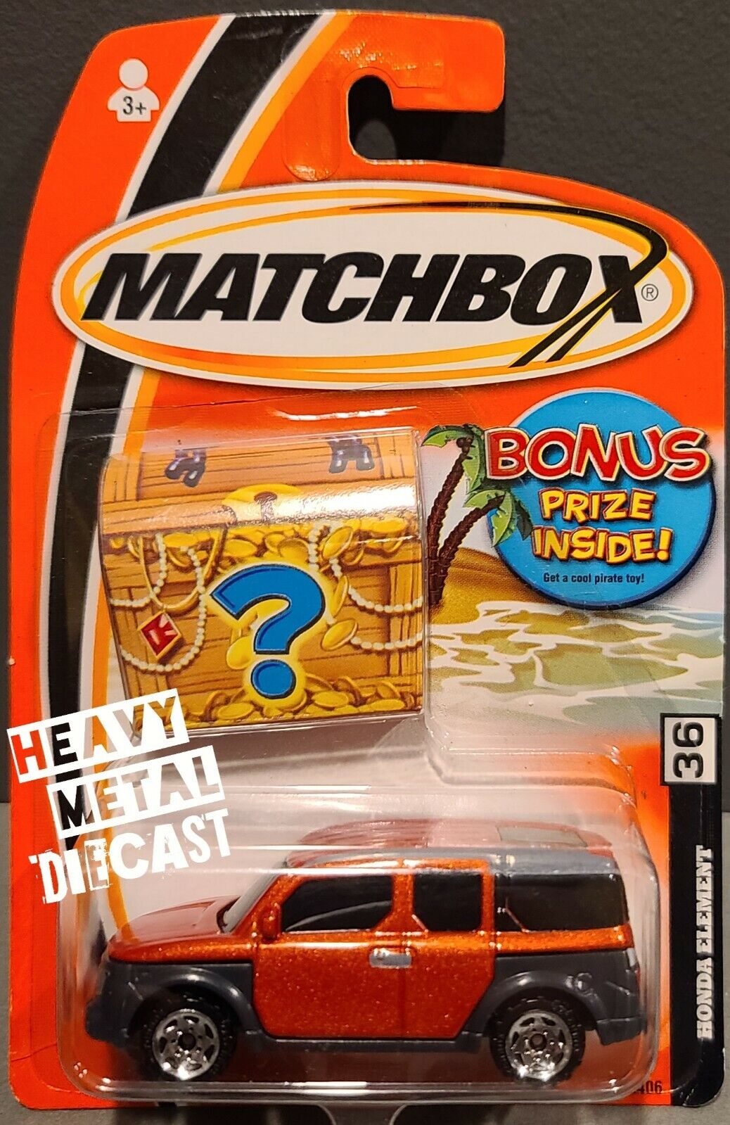 Matchbox Honda Element (2004 Buried Treasure) Orange, 1:64, Diorama MOC