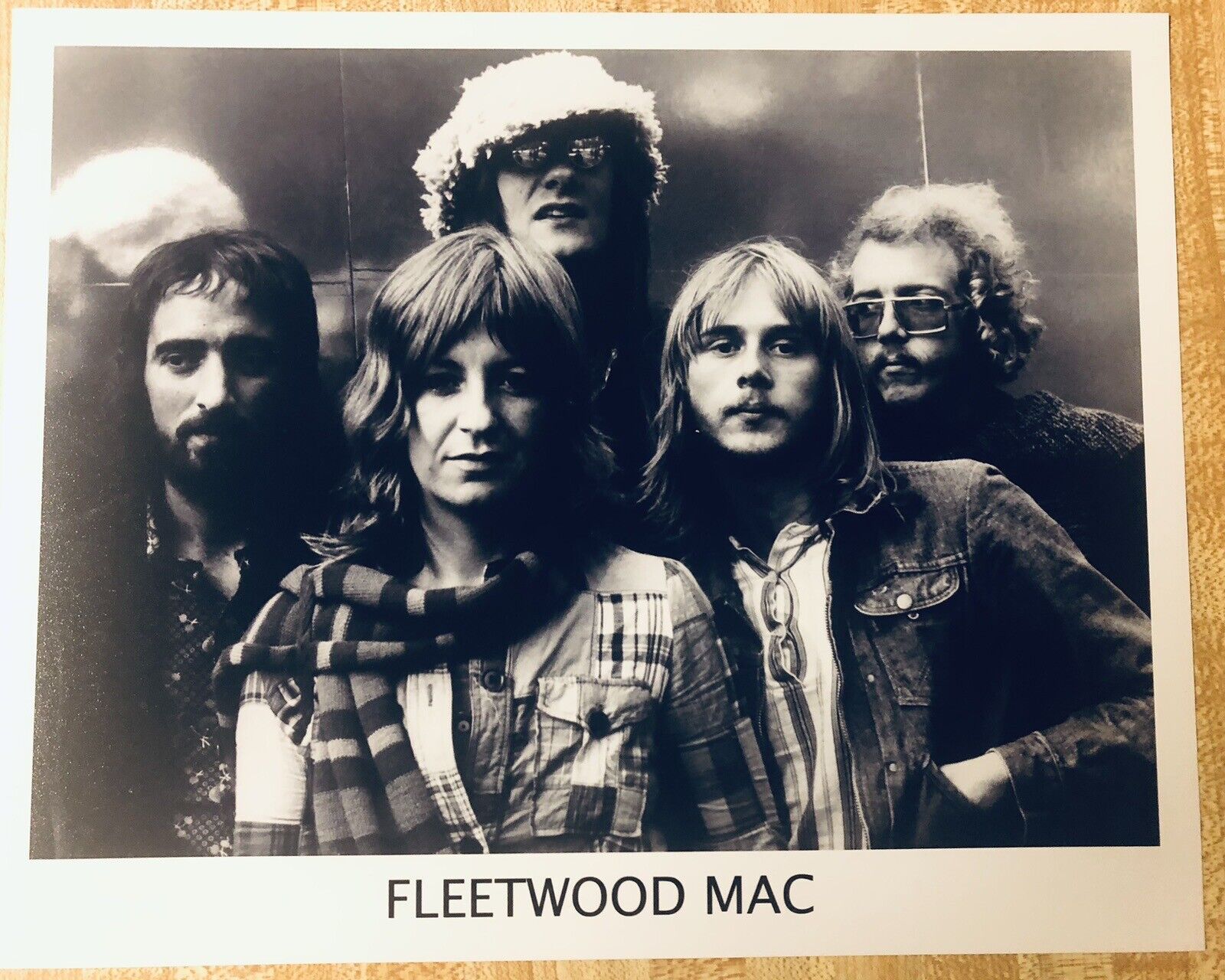 FLEETWOOD MAC 1971 CLASSIC 8x10 BW MATT PROMO GROUP PHOTO CHRISTINE McVIE MICK