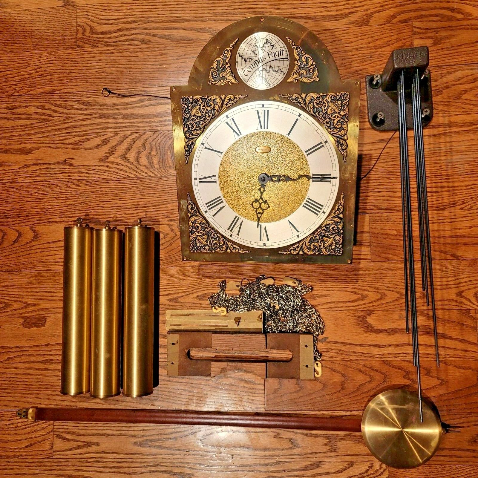 Ridgeway Grandfather Clock E122 Face Urgos UW 32/1A Movement E Weights Pendulum