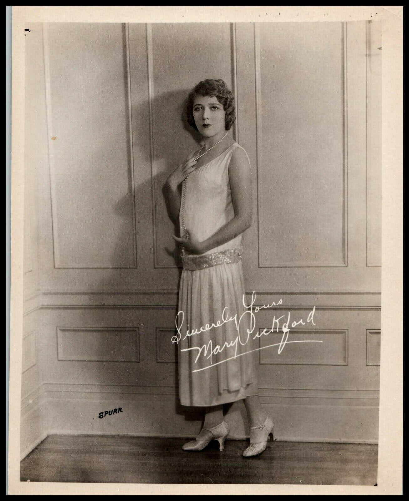 MARY PICKFORD STYLISH POSE GLAMOUR by MELBOURNE SPURR 1920s ORIGINAL PHOTO 457