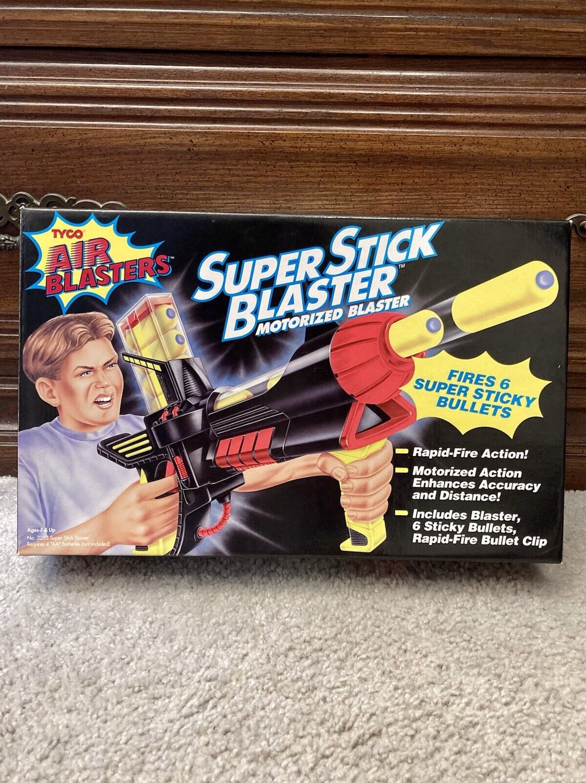 Vintage 1993 Tyco Air Blaster Super Stick Blaster Motorized Blaster